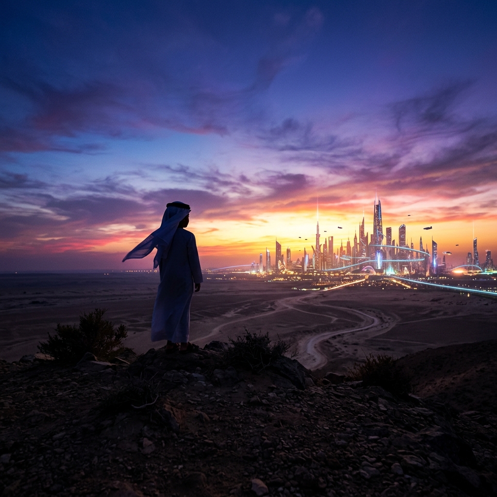 طفل يحلم بالمستقبل